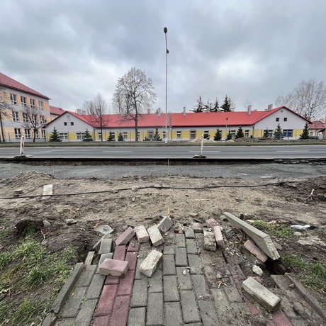 Rozbudowa skrzyżowania ul. Lwowskiej i ul. Mieszka I [luty 2023] - fot 12